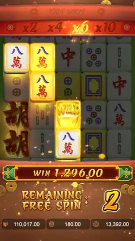 Mahjong Ways 2 slot on mobile — portrait layout on iPhone and Android with full tile grid